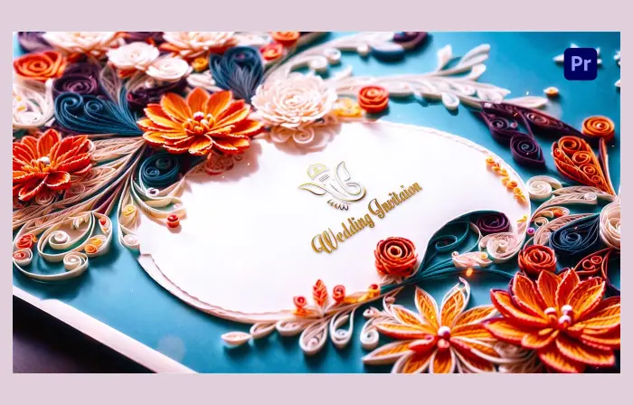 Exquisite 3D Floral Hindu Wedding Invitation Slideshow